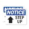 Signmission Step Up (Up Arrow) Sign With Symbol, 10 in W x Rectangle, Vinyl Decal OS-2PACK-NS-D-710-L-18459 - alternate 1